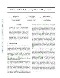 Distributed Multi-Task Learning with Shared Representation