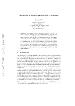 Prediction of Infinite Words with Automata