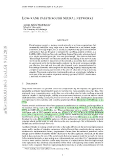 Low-rank passthrough neural networks