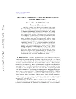 Accuracy Assessment for High-dimensional Linear Regression