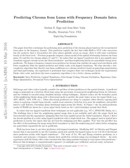 Predicting Chroma from Luma with Frequency Domain Intra Prediction