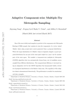 Adaptive Component-wise Multiple-Try Metropolis Sampling
