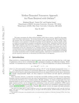 Median-Truncated Nonconvex Approach for Phase Retrieval with Outliers