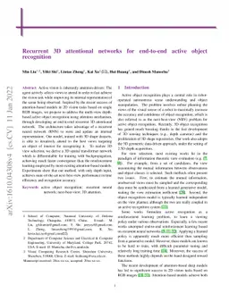 Recurrent 3D Attentional Networks for End-to-End Active Object
  Recognition