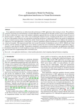 A Quantitative Model for Predicting Cross-application Interference in
  Virtual Environments