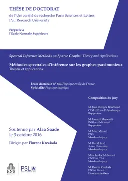 Spectral Inference Methods on Sparse Graphs: Theory and Applications