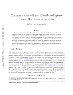 Communication-efficient Distributed Sparse Linear Discriminant Analysis
