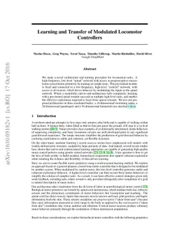 Learning and Transfer of Modulated Locomotor Controllers