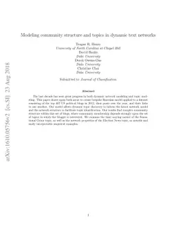 Modeling community structure and topics in dynamic text networks