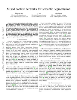 Mixed context networks for semantic segmentation