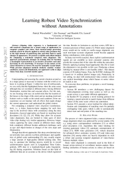 Learning Robust Video Synchronization without Annotations