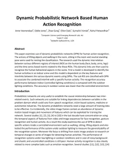 Dynamic Probabilistic Network Based Human Action Recognition