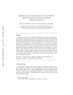 Exploiting inter-image similarity and ensemble of extreme learners for
  fixation prediction using deep features