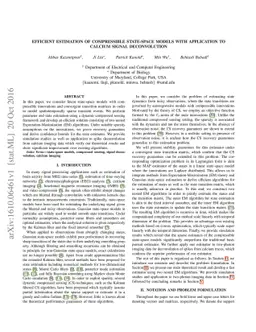 Efficient Estimation of Compressible State-Space Models with Application
  to Calcium Signal Deconvolution