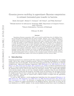 Gaussian process modeling in approximate Bayesian computation to
  estimate horizontal gene transfer in bacteria