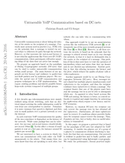 Untraceable VoIP Communication based on DC-nets