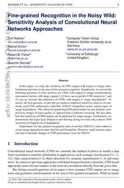 Fine-grained Recognition in the Noisy Wild: Sensitivity Analysis of
  Convolutional Neural Networks Approaches