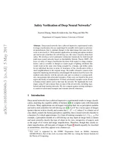 Safety Verification of Deep Neural Networks