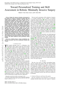 Toward Personalized Training and Skill Assessment in Robotic Minimally
  Invasive Surgery
