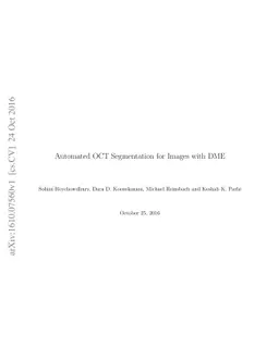 Automated OCT Segmentation for Images with DME