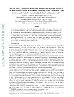 Still not there? Comparing Traditional Sequence-to-Sequence Models to
  Encoder-Decoder Neural Networks on Monotone String Translation Tasks