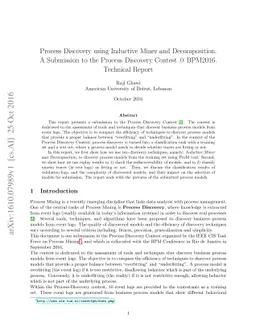 Process Discovery using Inductive Miner and Decomposition