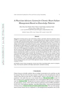 A Physician Advisory System for Chronic Heart Failure Management Based
  on Knowledge Patterns