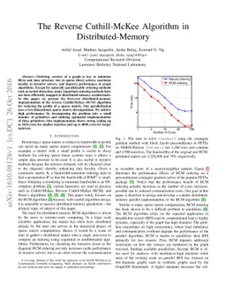 The Reverse Cuthill-McKee Algorithm in Distributed-Memory