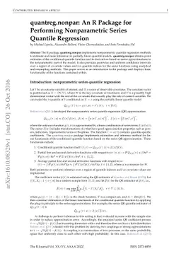 quantreg.nonpar: An R Package for Performing Nonparametric Series
  Quantile Regression