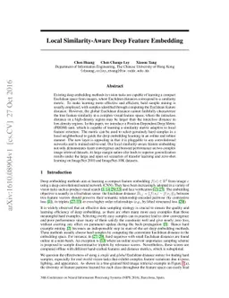 Local Similarity-Aware Deep Feature Embedding