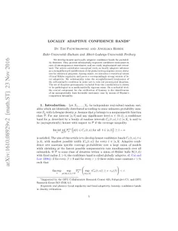 Locally Adaptive Confidence Bands