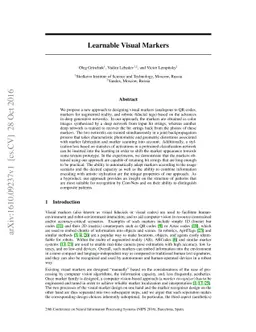 Learnable Visual Markers