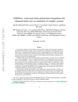 CHOPtrey: contextual online polynomial extrapolation for enhanced
  multi-core co-simulation of complex systems