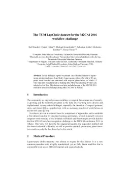 The TUM LapChole dataset for the M2CAI 2016 workflow challenge