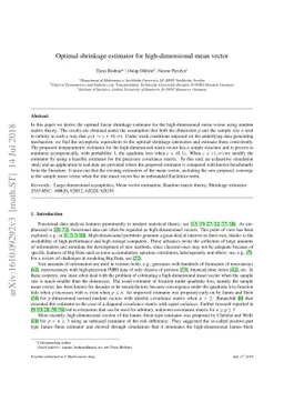 Optimal Shrinkage Estimator for High-Dimensional Mean Vector