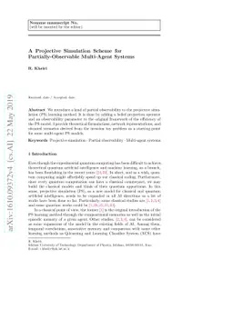 A Projective Simulation Scheme for Partially-Observable Multi-Agent
  Systems