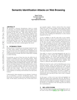 Semantic Identification Attacks on Web Browsing
