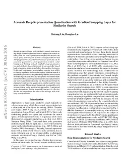Accurate Deep Representation Quantization with Gradient Snapping Layer
  for Similarity Search