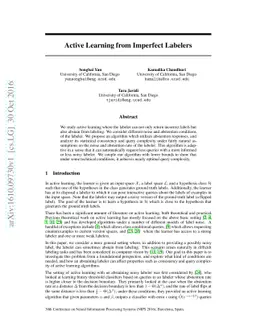 Active Learning from Imperfect Labelers