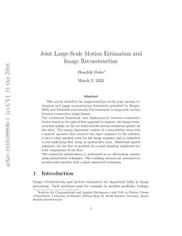 Joint Large-Scale Motion Estimation and Image Reconstruction