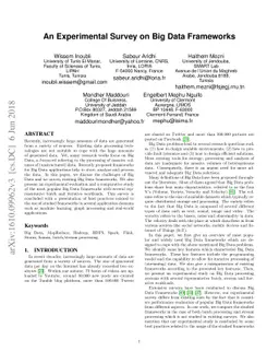 An Experimental Survey on Big Data Frameworks