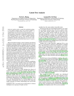 Latent Tree Analysis