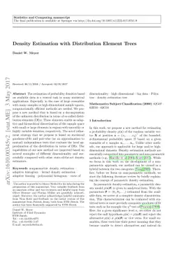 Density Estimation with Distribution Element Trees