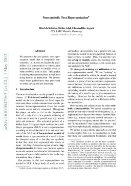 Nonsymbolic Text Representation