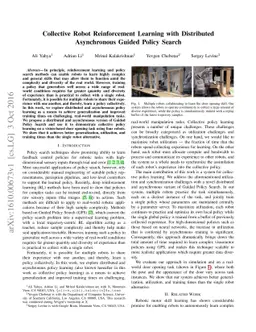 Collective Robot Reinforcement Learning with Distributed Asynchronous
  Guided Policy Search