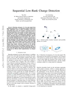 Sequential Low-Rank Change Detection