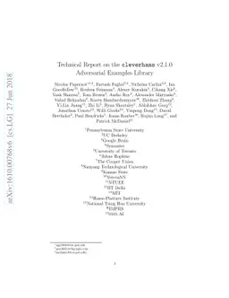 Technical Report on the CleverHans v2.1.0 Adversarial Examples Library