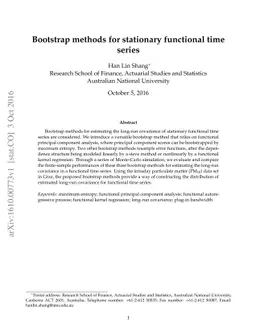 Bootstrap methods for stationary functional time series