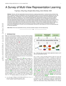 A Survey of Multi-View Representation Learning