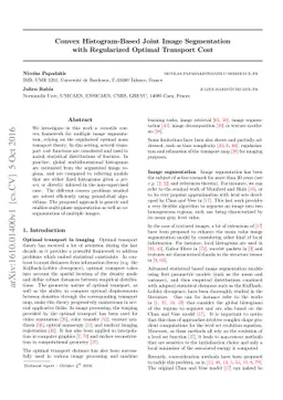 Convex Histogram-Based Joint Image Segmentation with Regularized Optimal
  Transport Cost